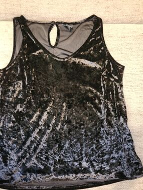 Women's Cynthia Rowley Sleeveless Crushed Velvet Top Sz M Medium